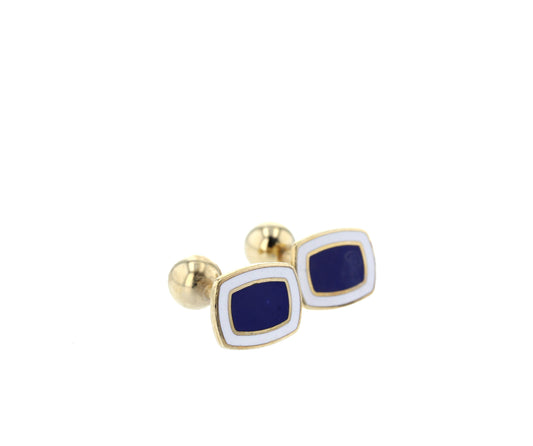 Brass & Enameled Cufflinks