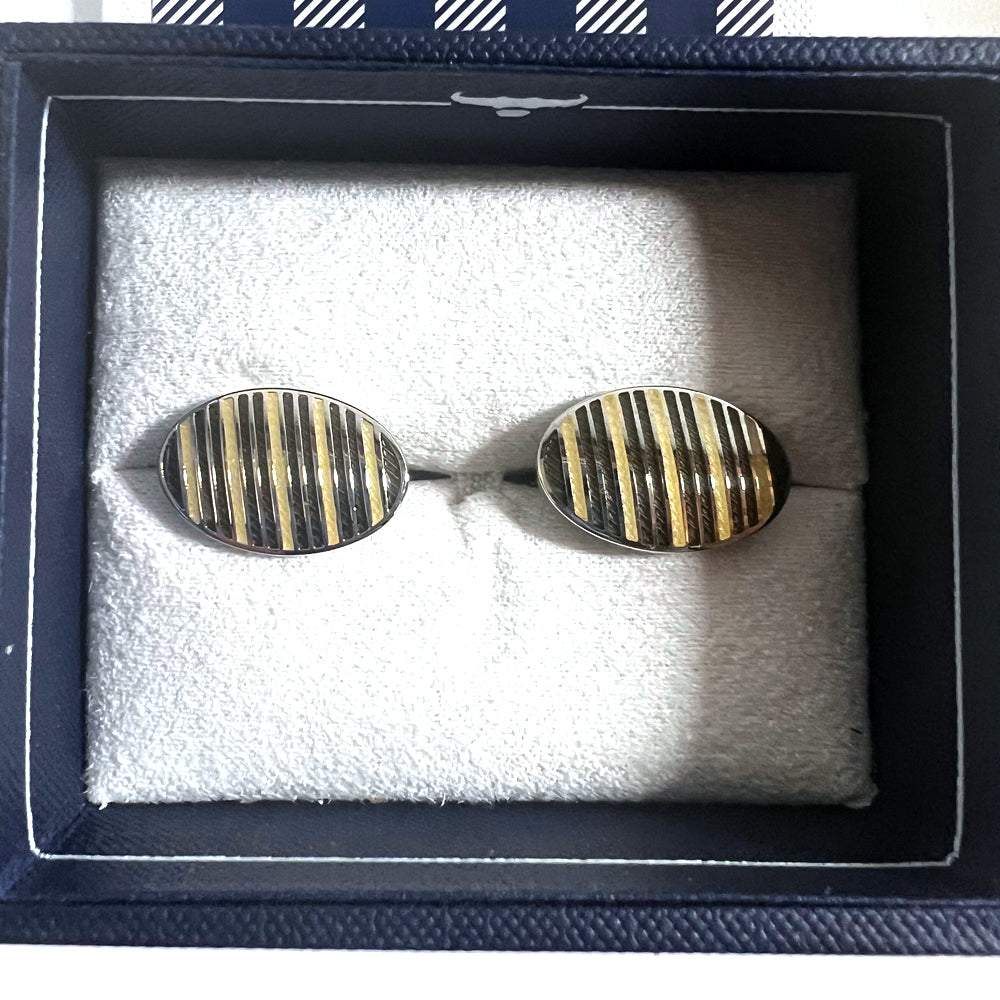 Enameled Stainless Steel Cufflinks