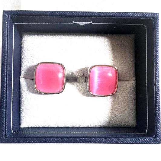 Color Stoned Stainless Steel Cufflinks