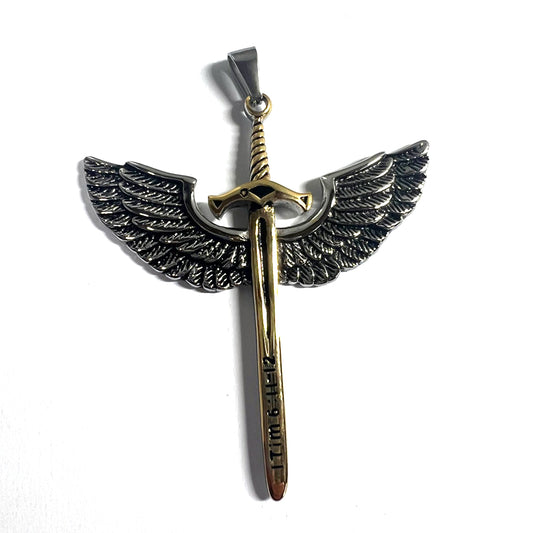 Stainless Steel Sword Wing  Pendant