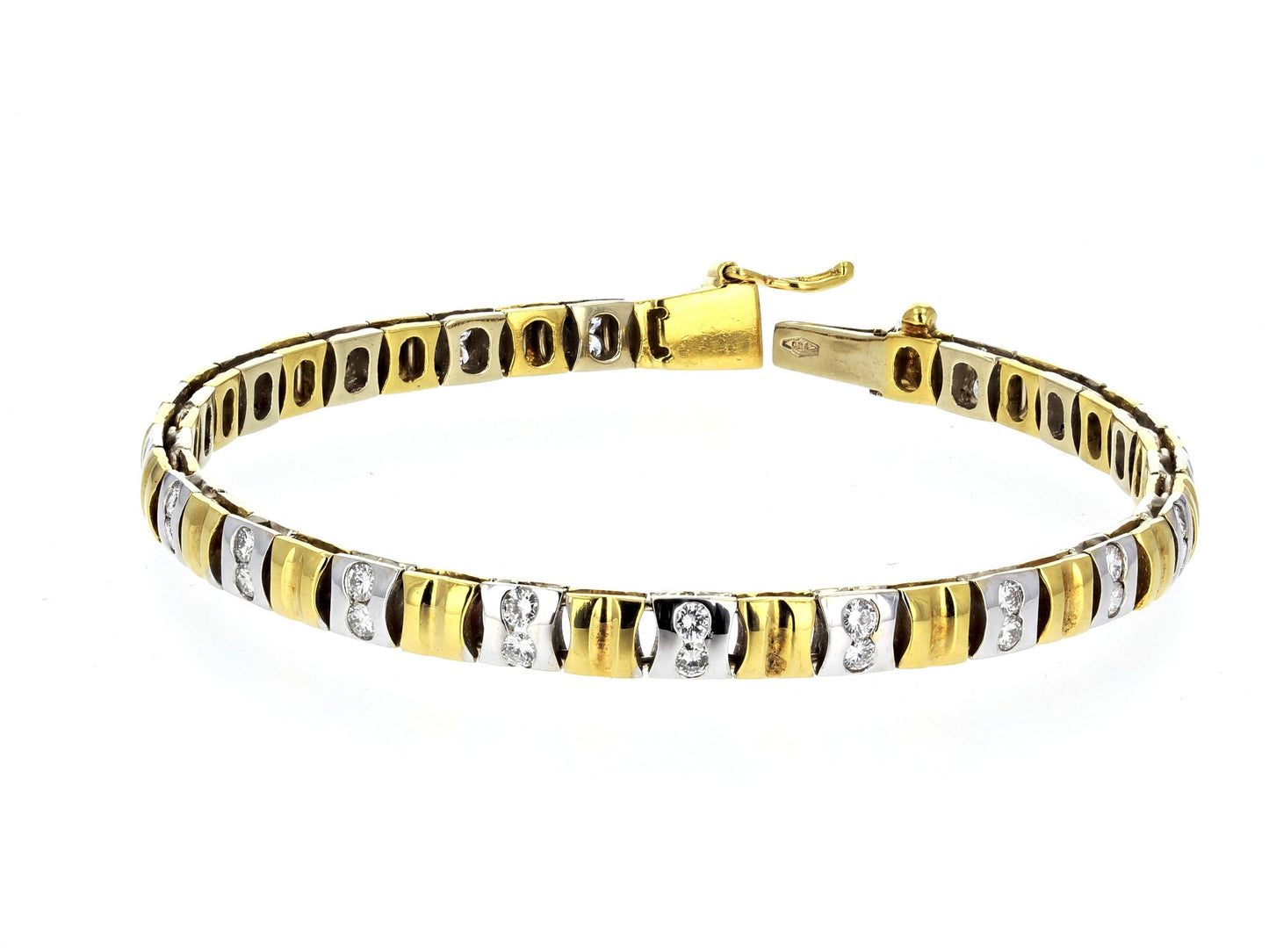 18kt Yellow & White Gold Diamond Bracelet