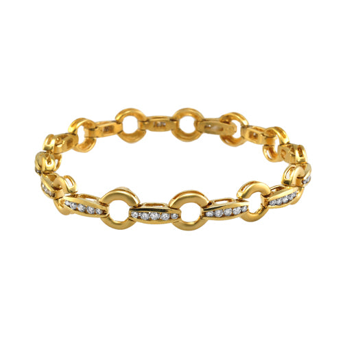 14kt Yellow Gold Diamond Bracelet