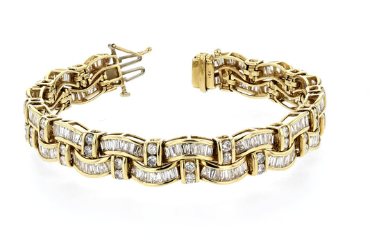 14kt Yellow Gold Diamond Bracelet