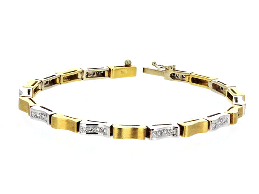 18kt Yellow & White Gold Diamond Bracelet