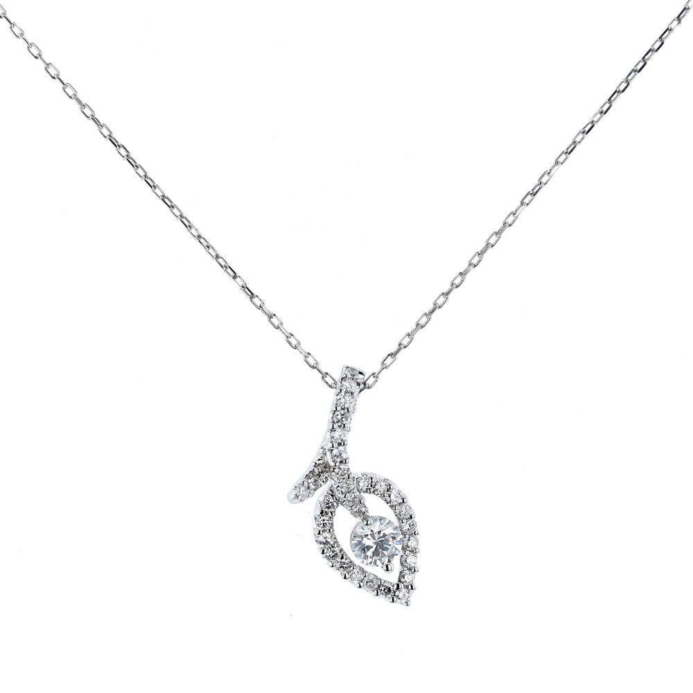 White Gold Diamond Drop Pendant