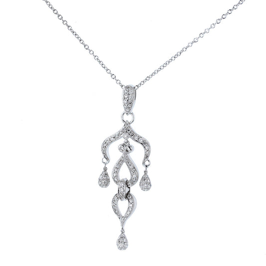 White Gold Diamond Pendant / Necklace