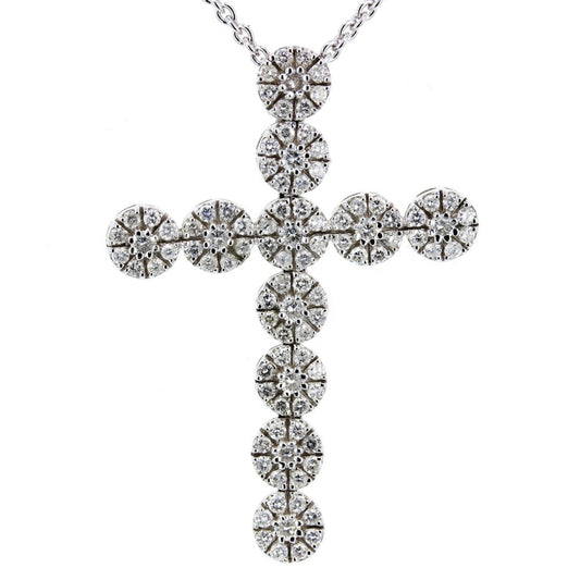 White Gold Diamond Cross Pendant