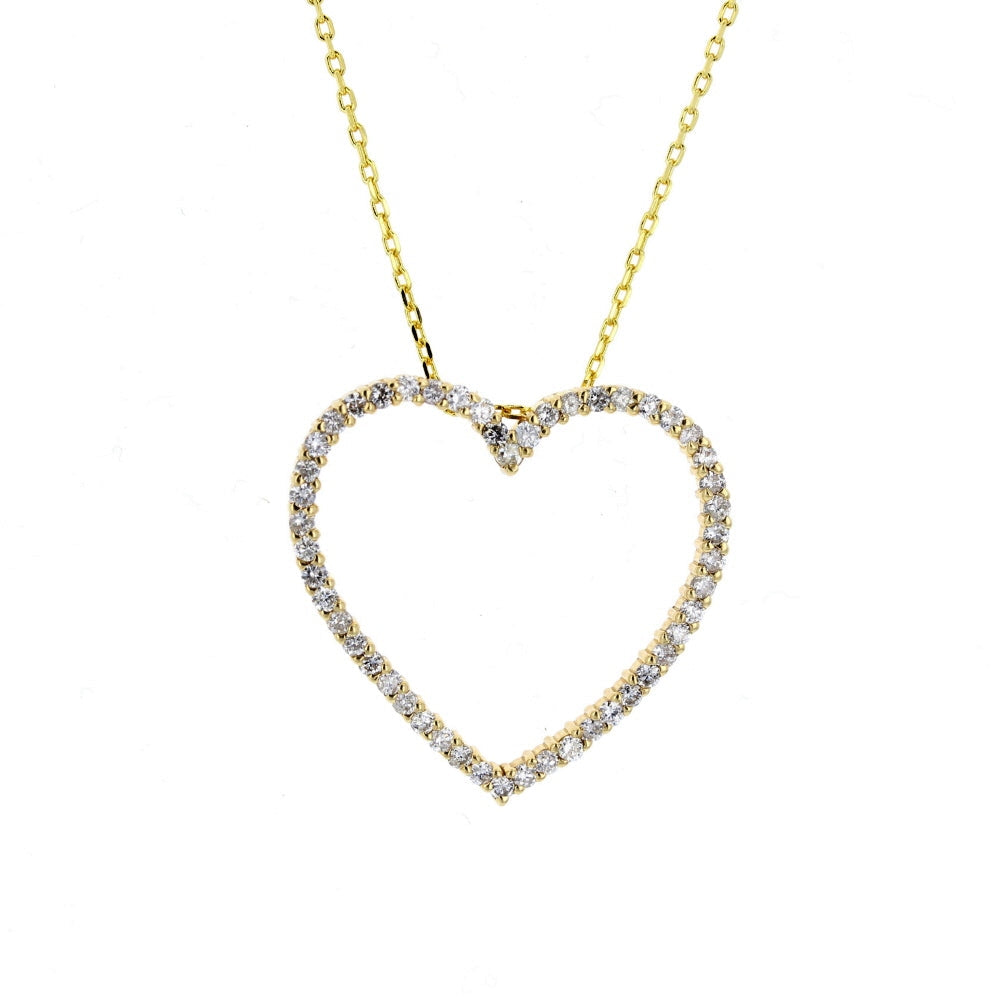 Diamond Open Heart Pendant