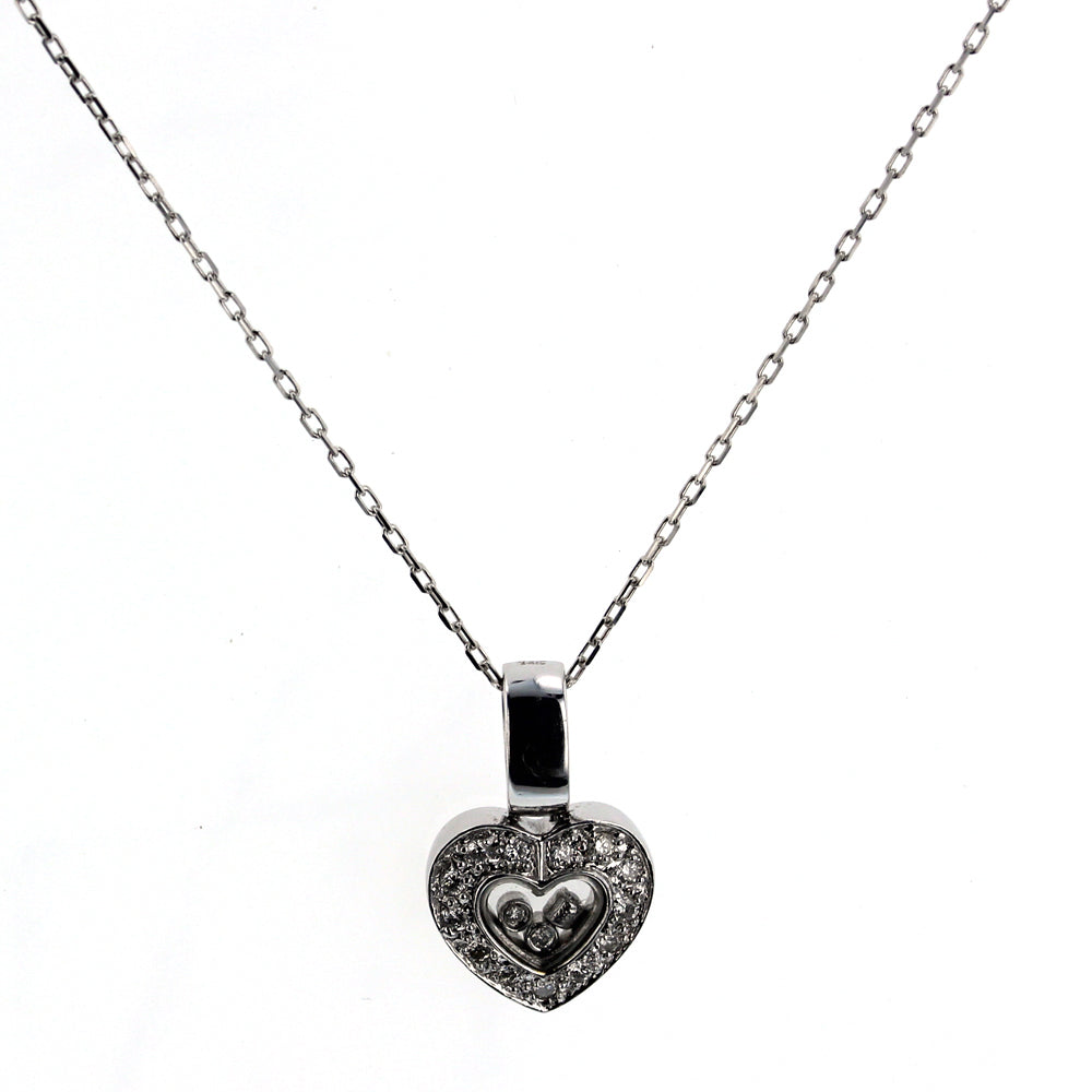 White Gold Diamond Heart Pendant