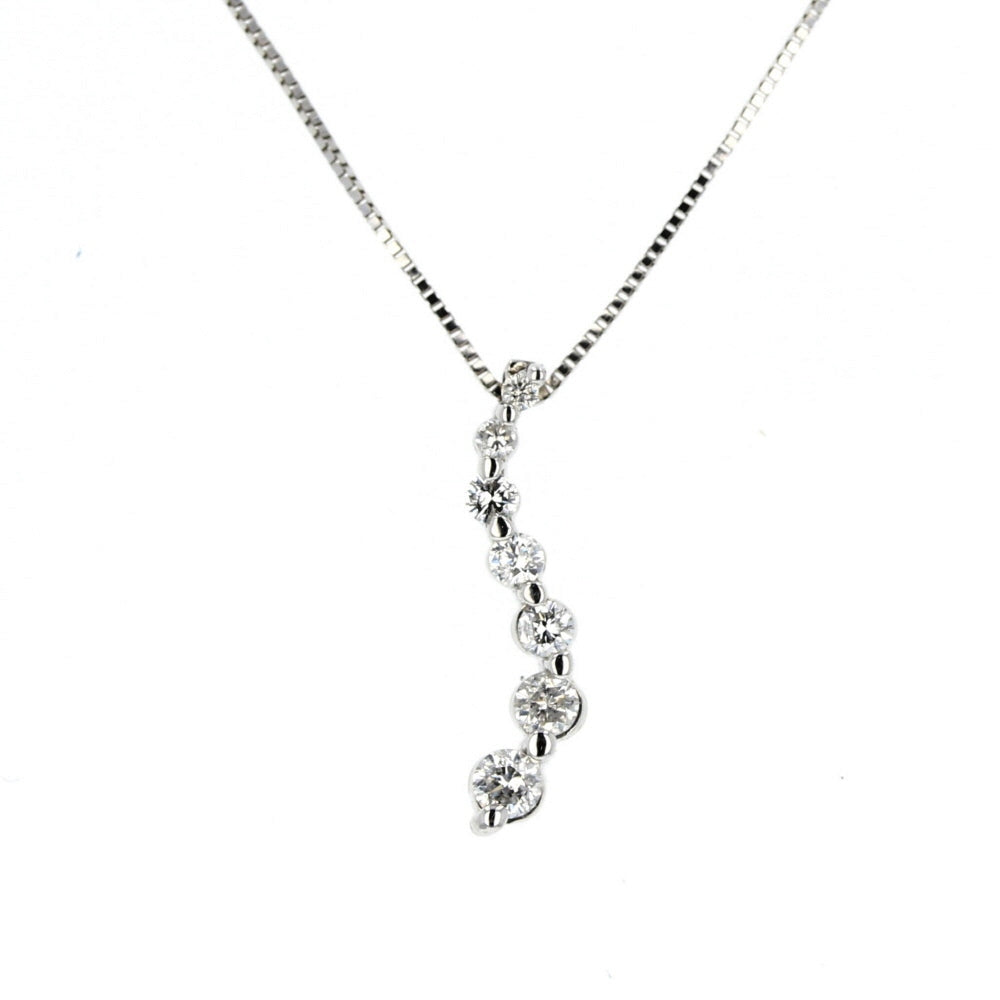 White Gold Diamond  Journey Pendant