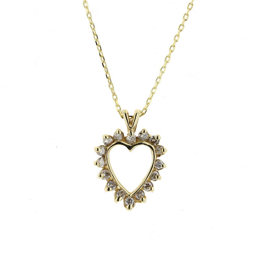 Open Heart Diamond Pendant