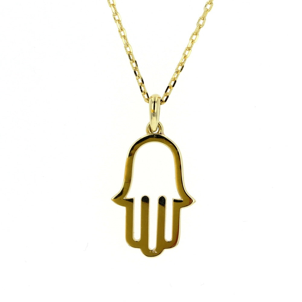 Yellow Gold Hand Of God Pendant