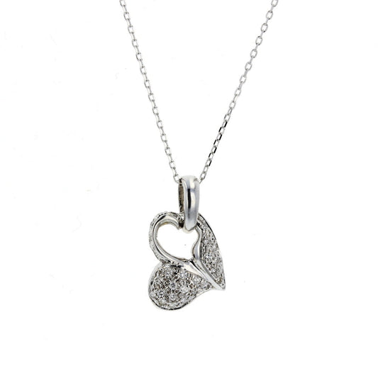 Floating Diamond Heart Pendant