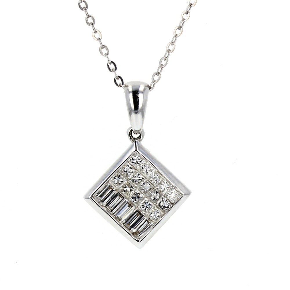 Diamond Square Shape Pendant