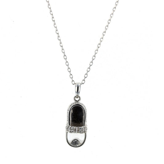 White Gold Diamond Shoe Charm Pendant