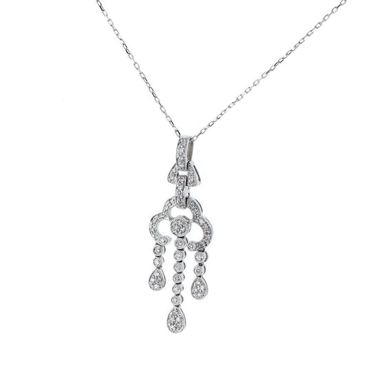 White Gold Diamond Dangle Pendant