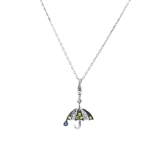 White Gold Diamond Umbrella Charm / Pendant