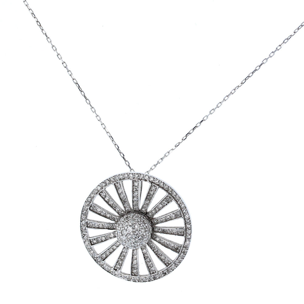 White Gold Diamond Circle Pendant