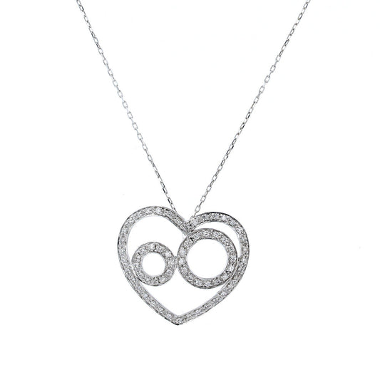 Open Heart Diamond Pendant