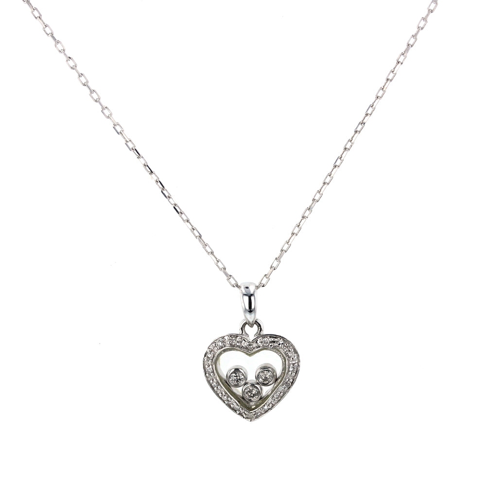 White Gold Diamond Heart Pendant