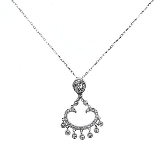 White Gold Diamond Dangle Pendant