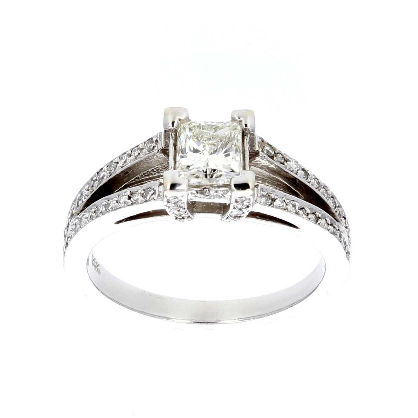 14KT White Gold Diamond Engagement Ring