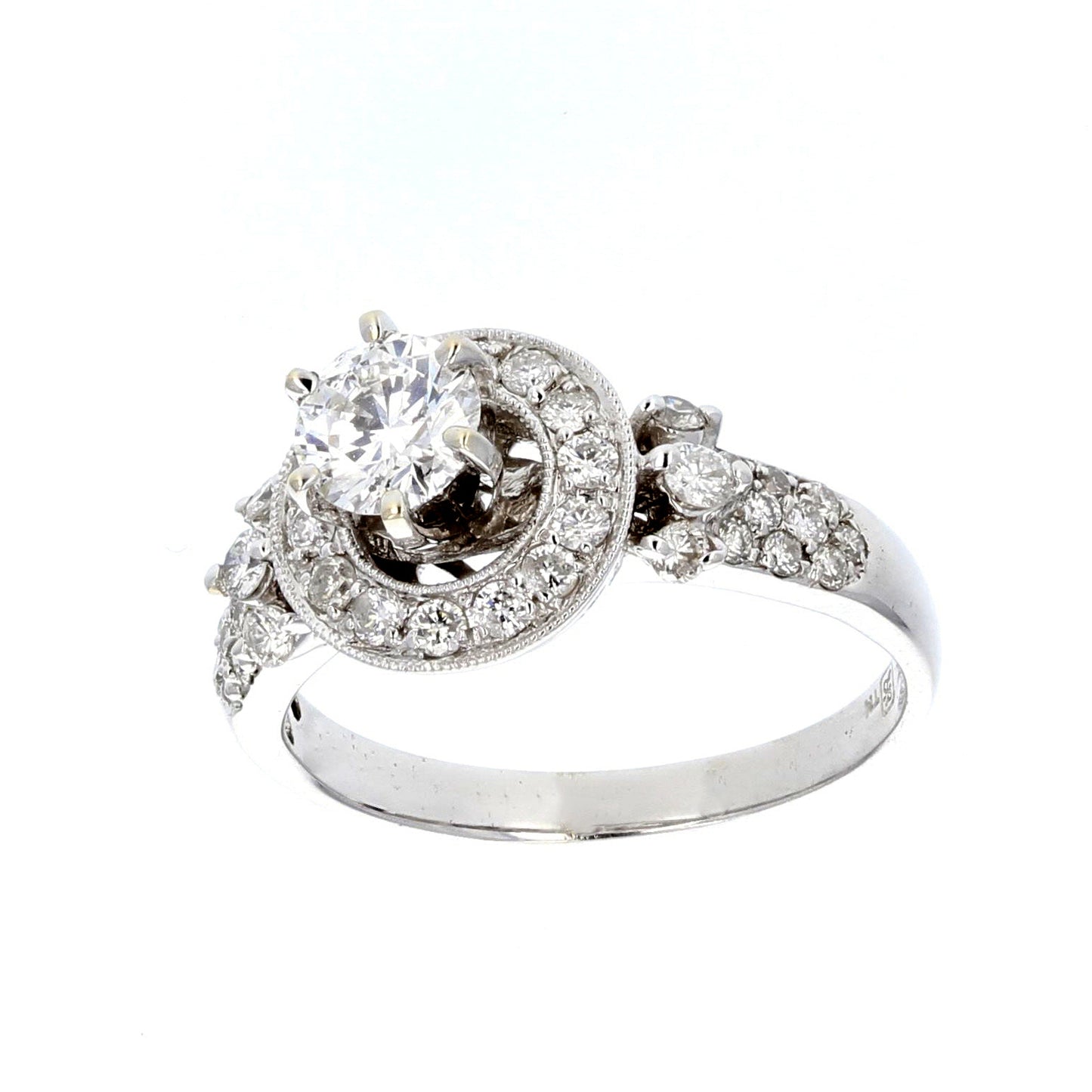 18KT White Gold Diamond Engagement Ring