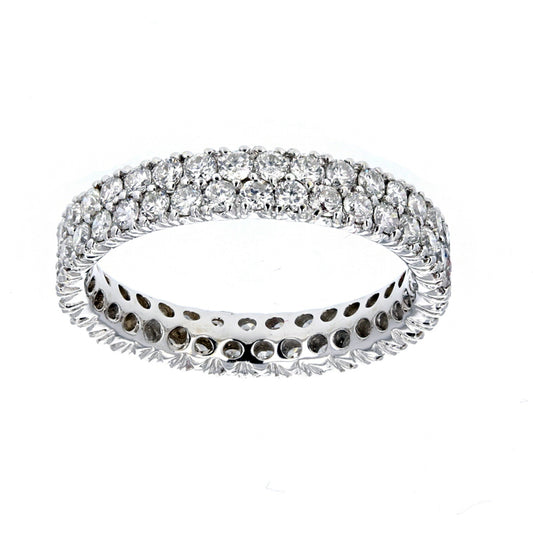 White Gold Diamond Pave Set Eternity Band