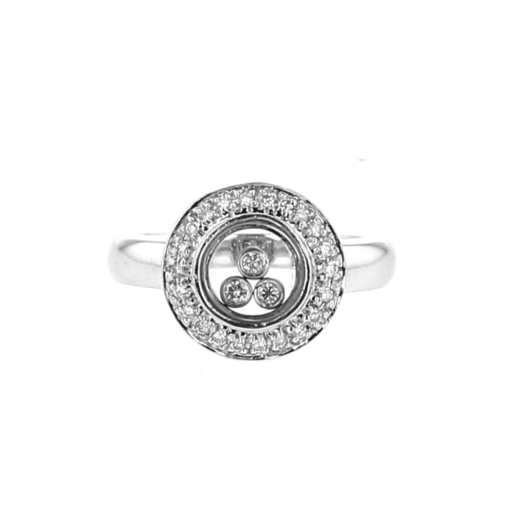 White Gold Floating Diamond Ring