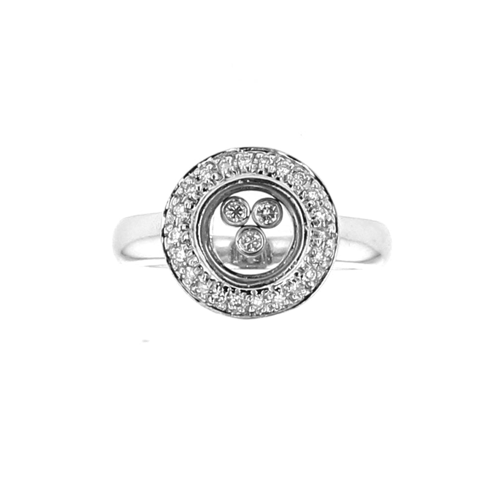 White Gold Floating Diamond Ring