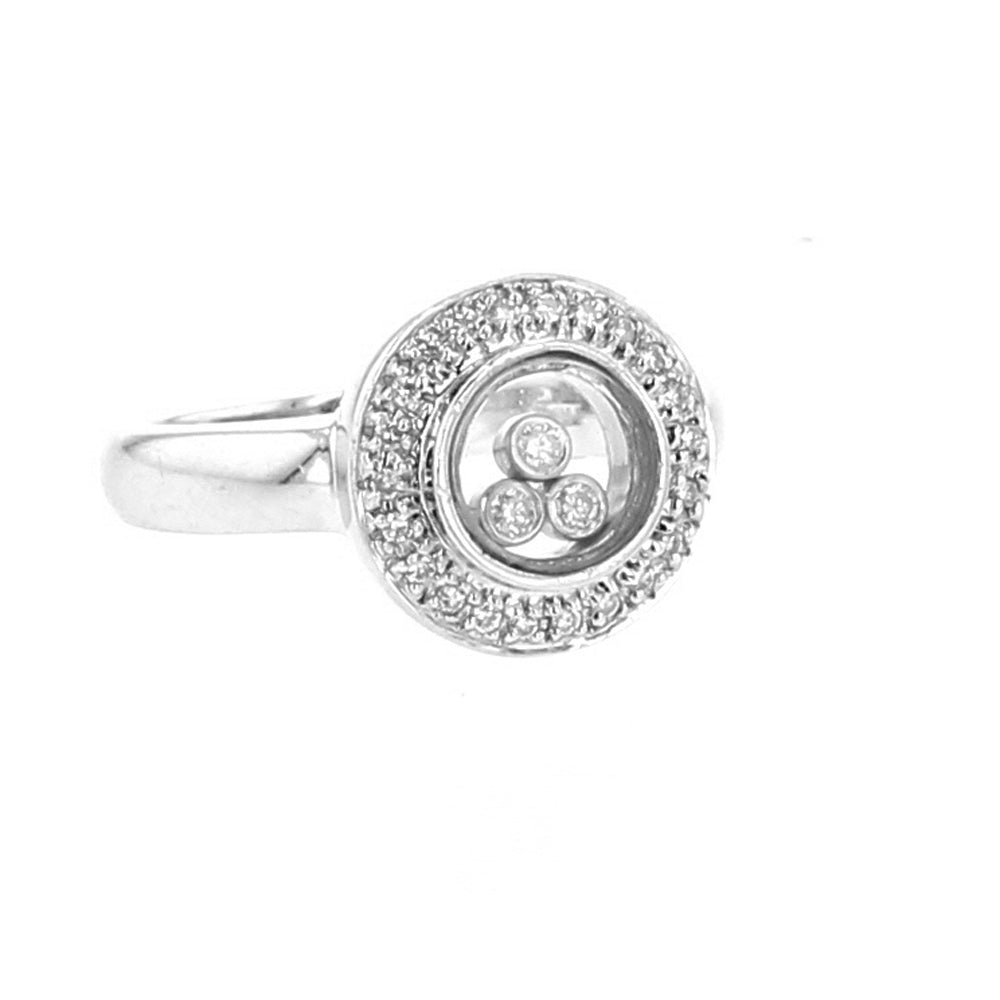 White Gold Floating Diamond Ring