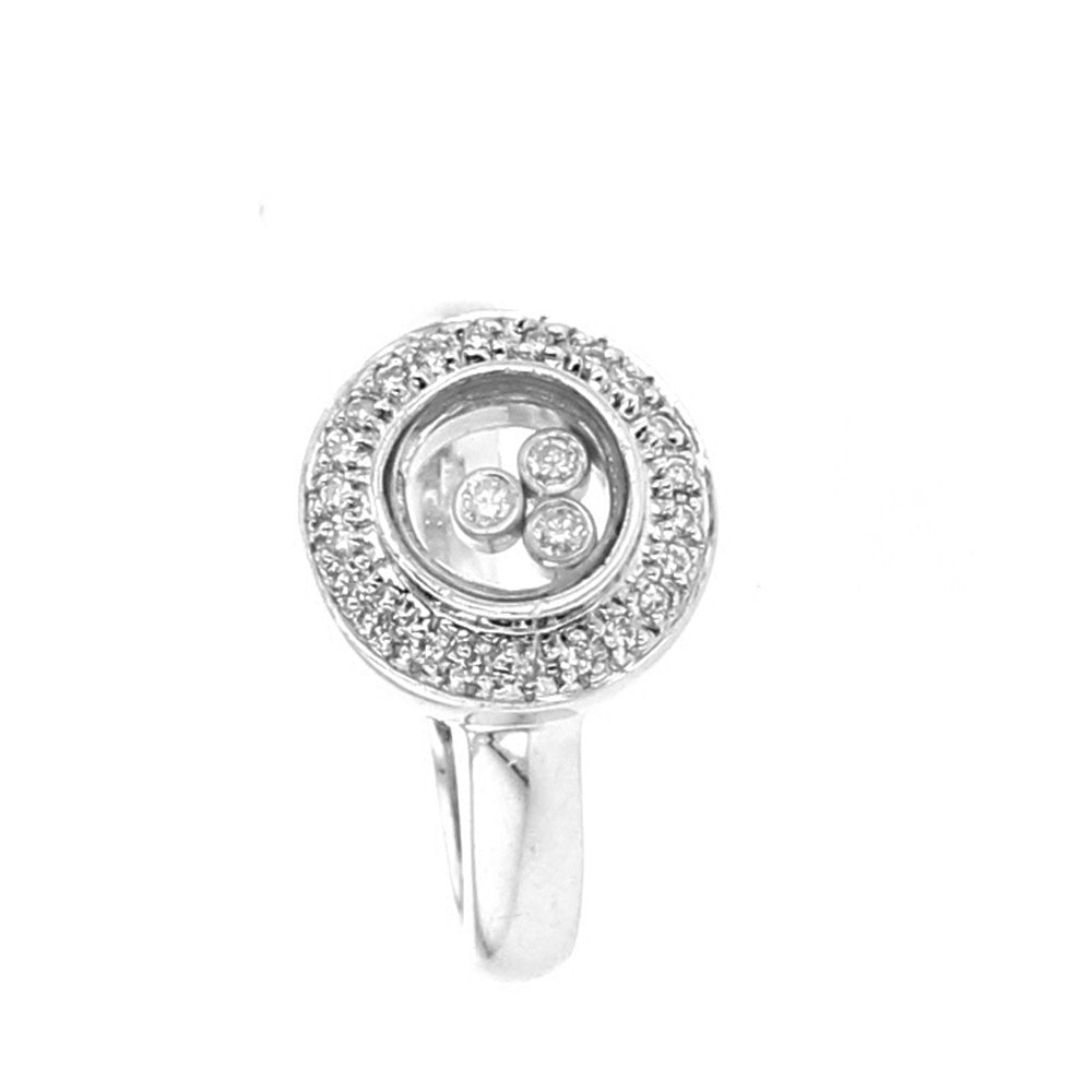 White Gold Floating Diamond Ring