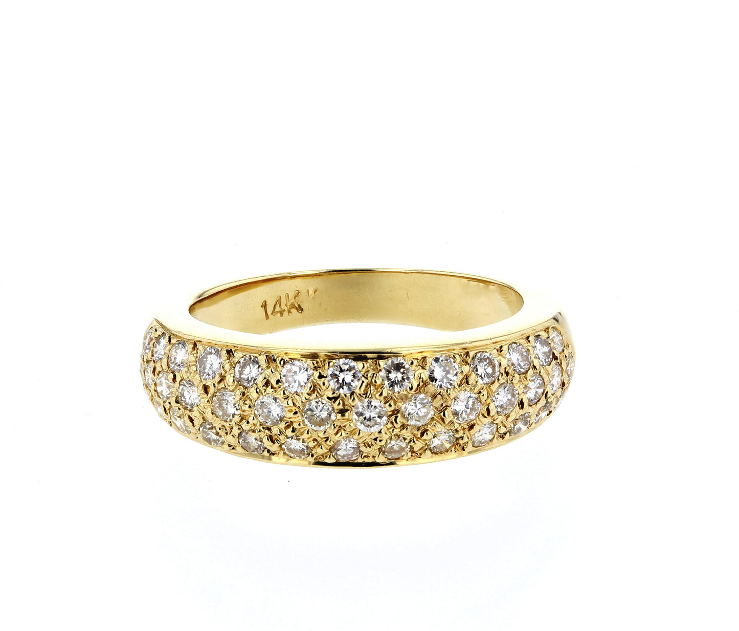 Yellow Gold Pave Set Diamond Band