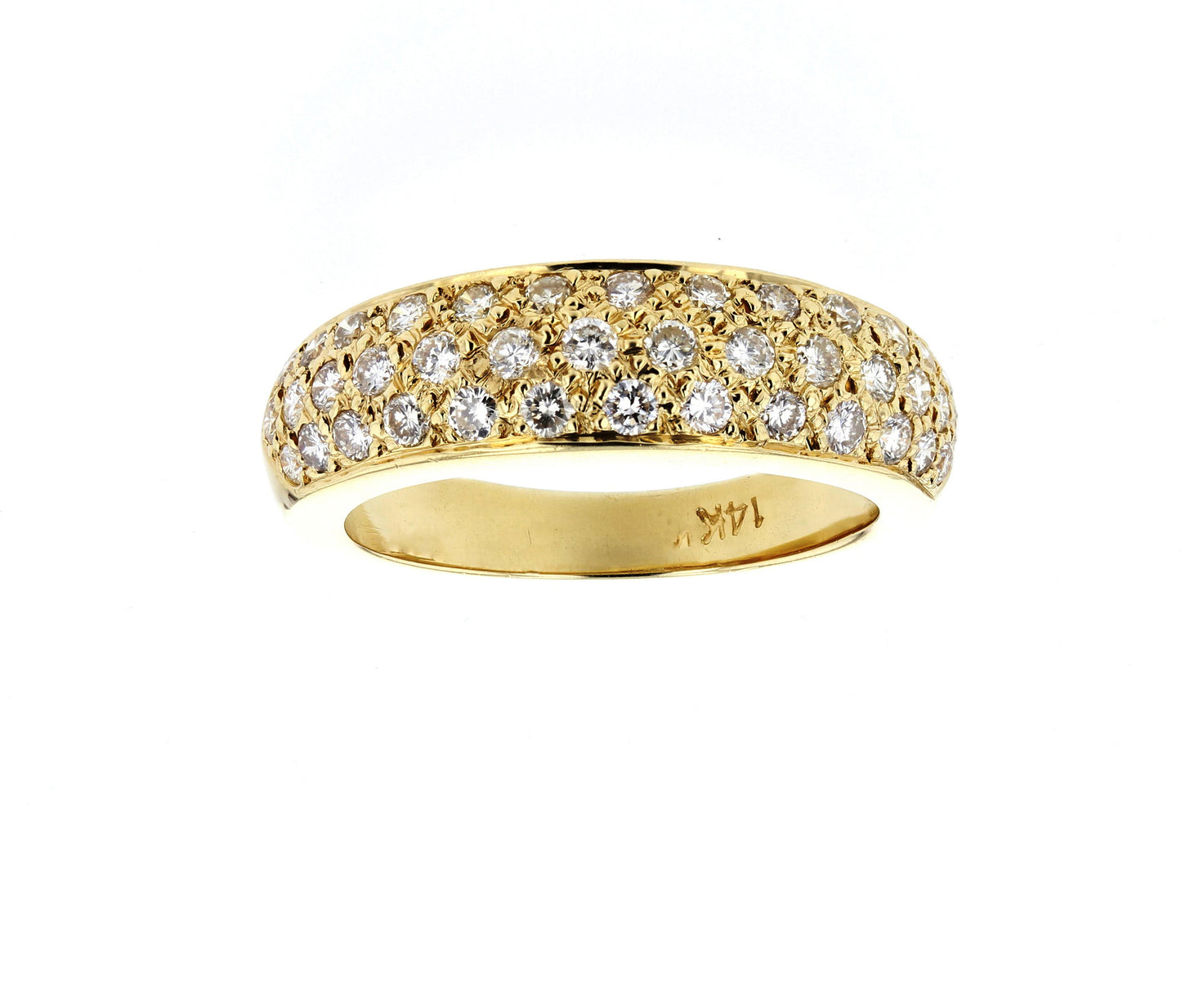 Yellow Gold Pave Set Diamond Band