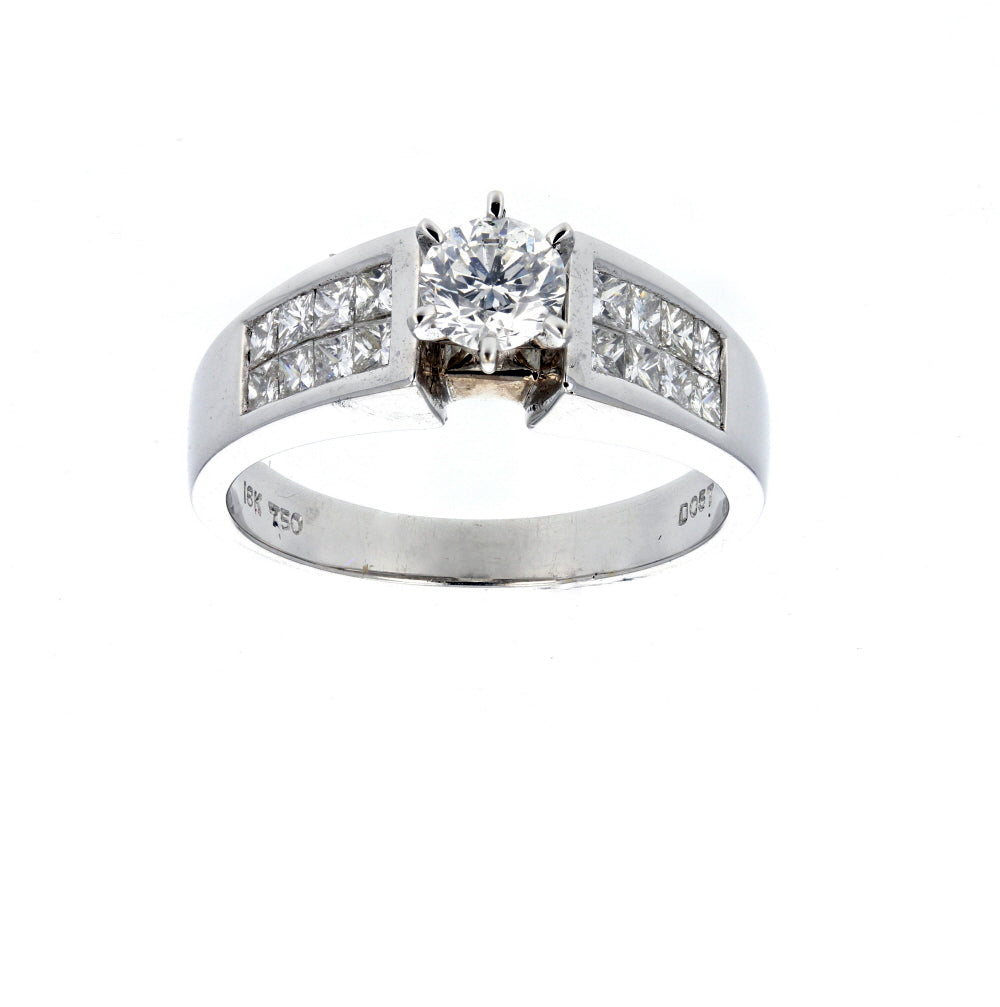 18KT White Gold Diamond Engagement Ring