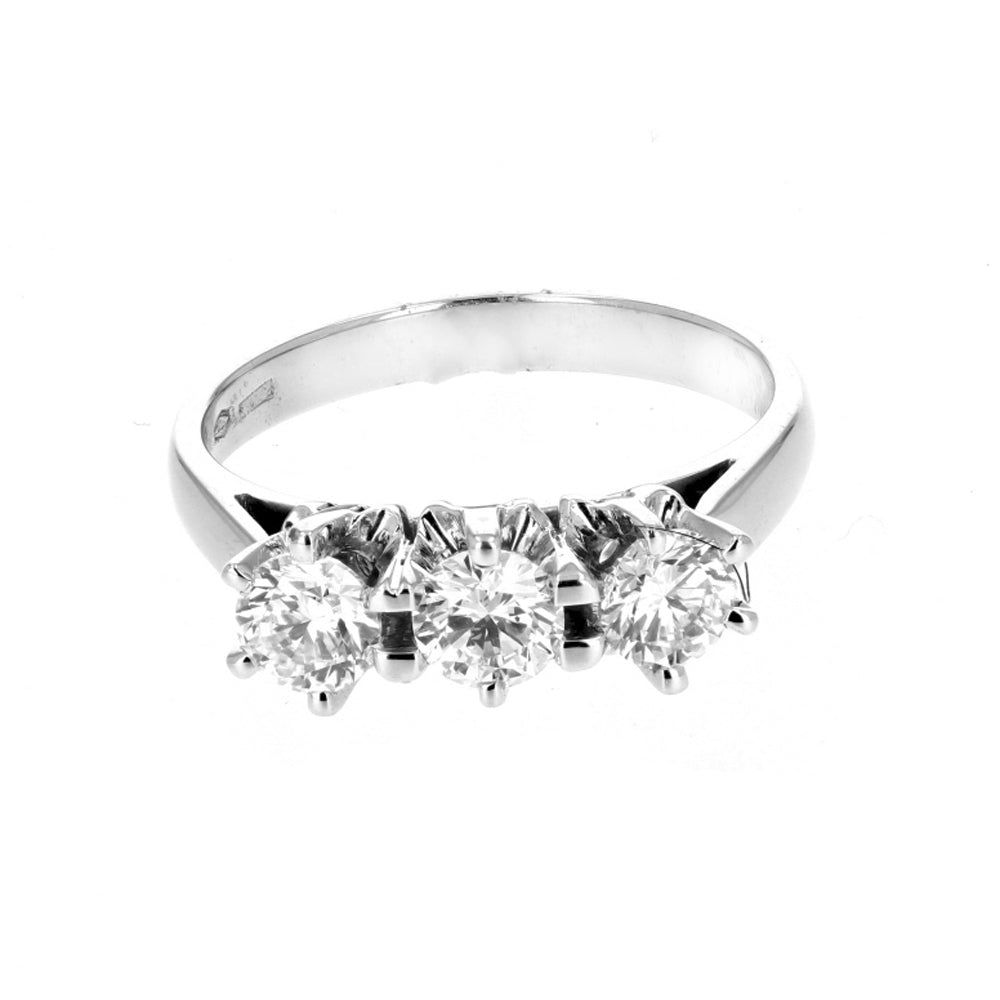 3 Stone 18KT Diamond Anniversary Band