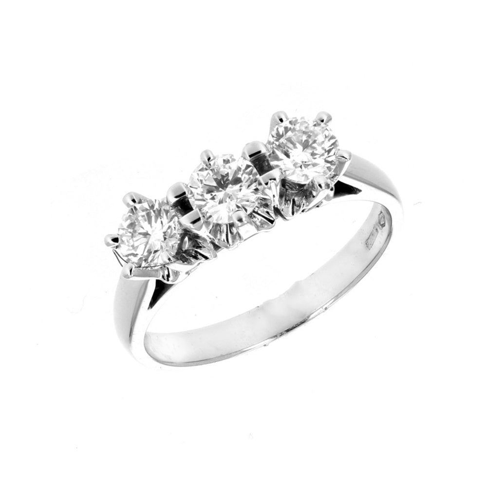 3 Stone 18KT Diamond Anniversary Band