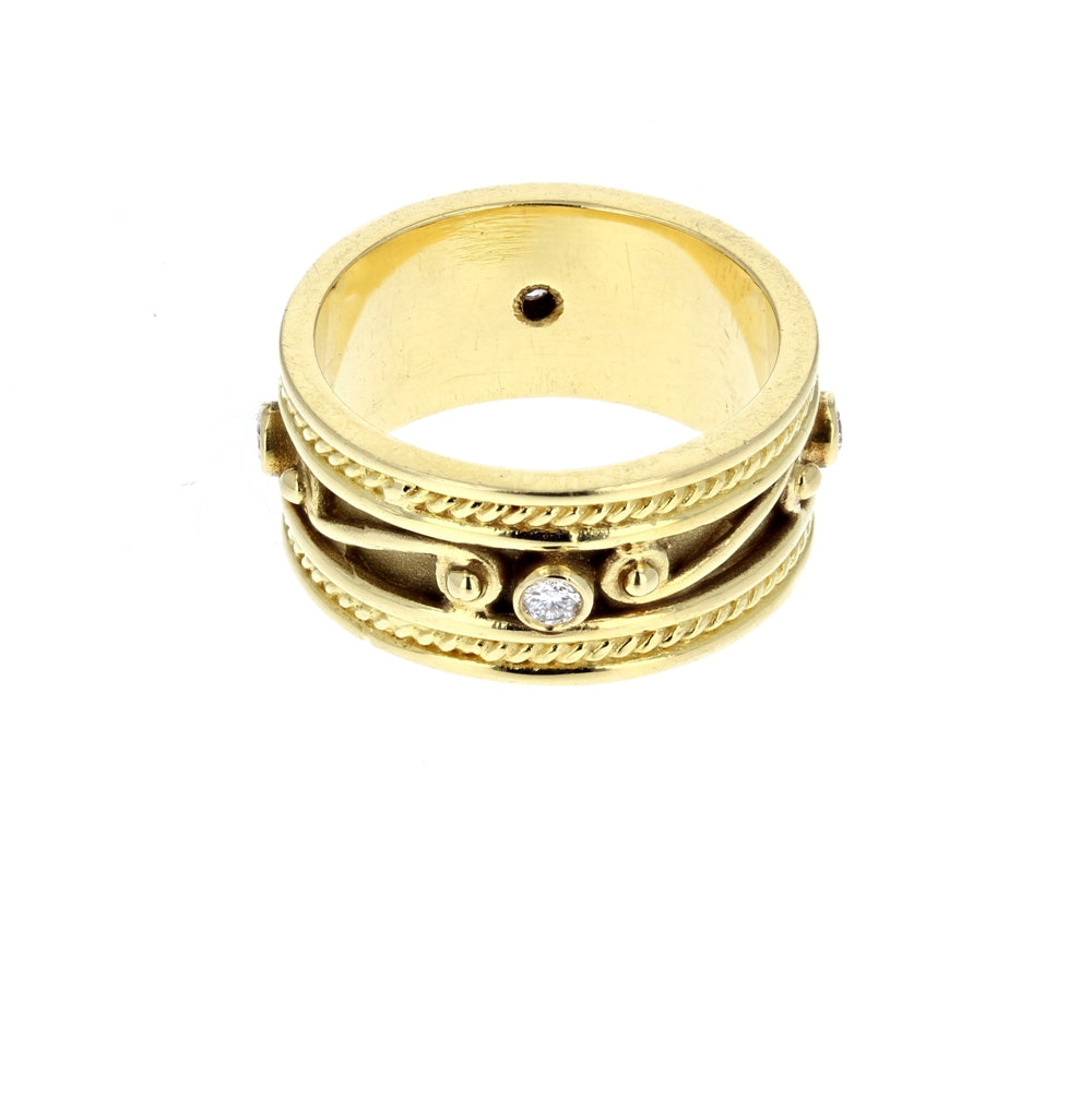 Elegant Yellow Gold Diamond Band