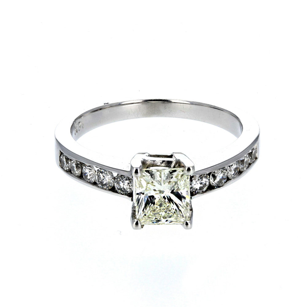 14KT White Gold Diamond Engagement Ring