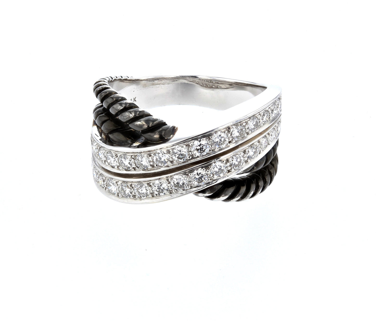 White Gold & Black Rhodium Diamond Ring