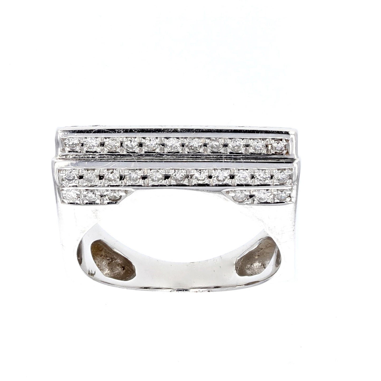 White Gold Contemporary Diamond Ring