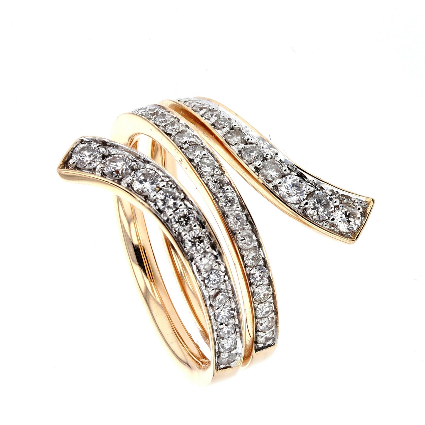 Rose Gold Modern Style Diamond Ring