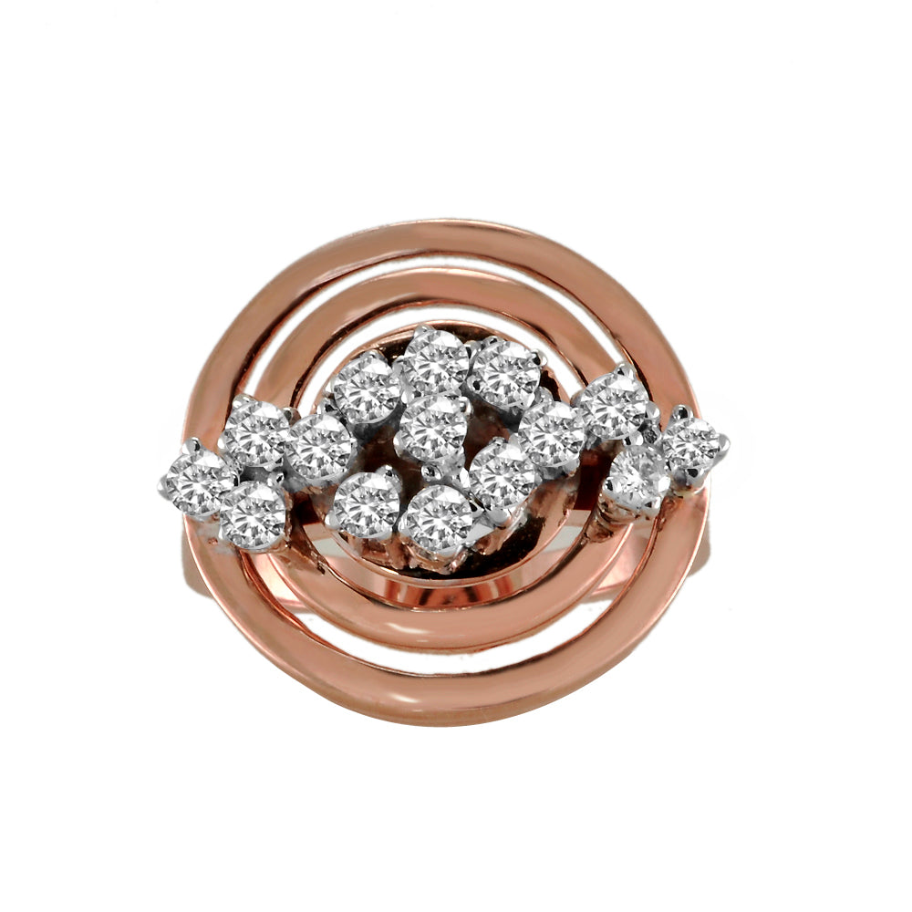 Rose Gold Modern Look Diamond Ring