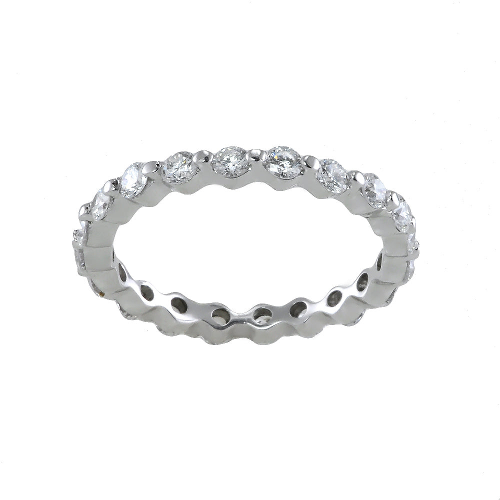 Platinum Prong Set Diamond Eternity Band