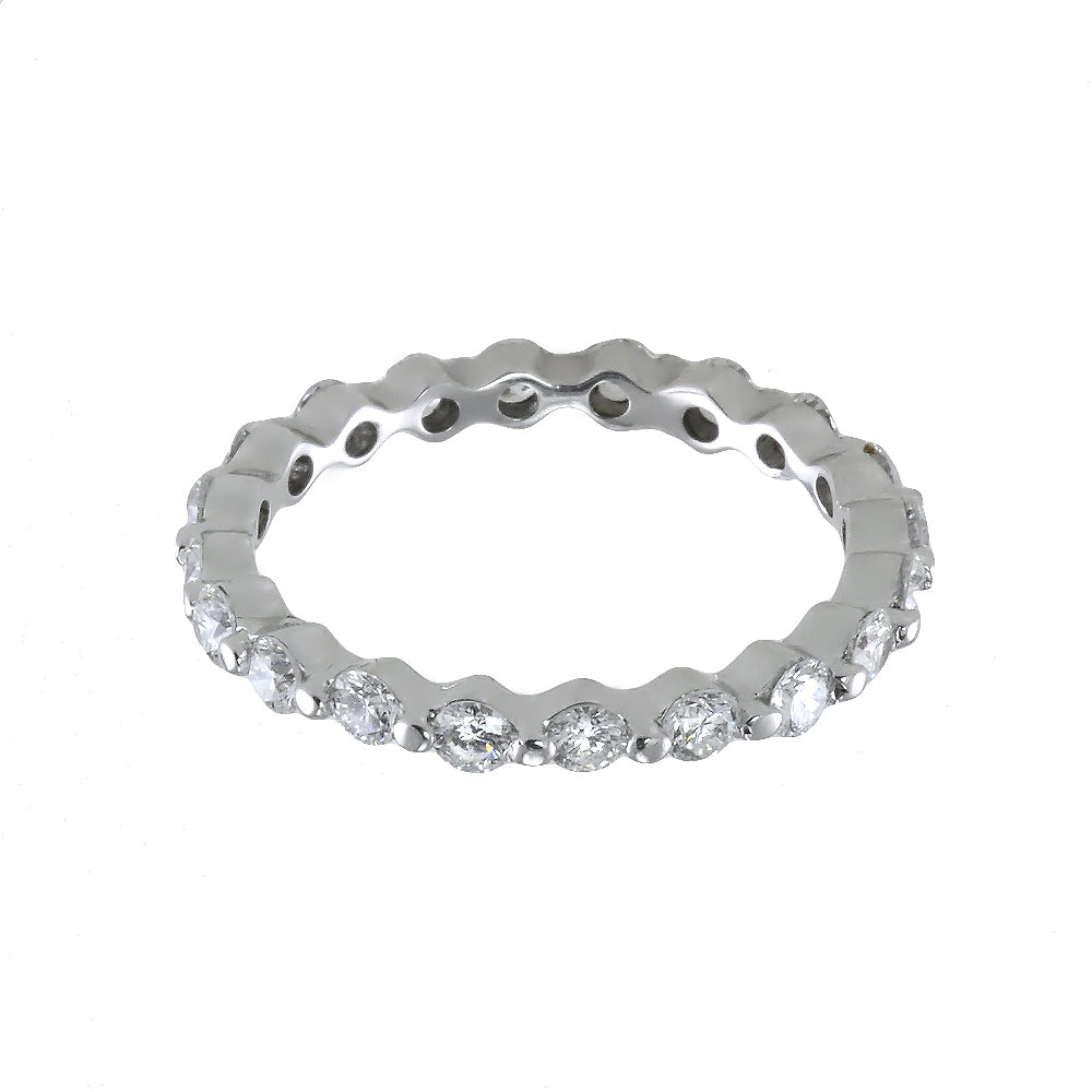 Platinum Prong Set Diamond Eternity Band