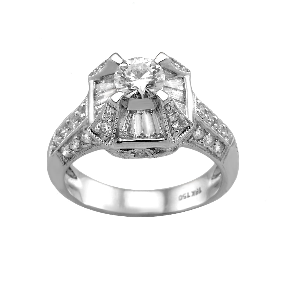 White Gold Engagement Diamond Ring