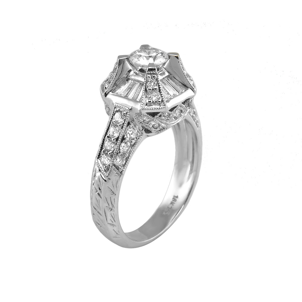 White Gold Engagement Diamond Ring