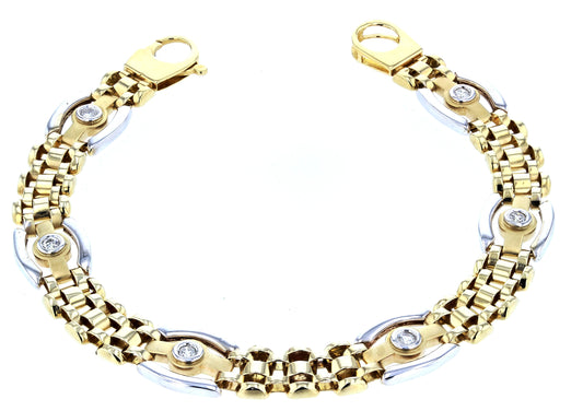 14kt Men's Two Tone Gold bracelet