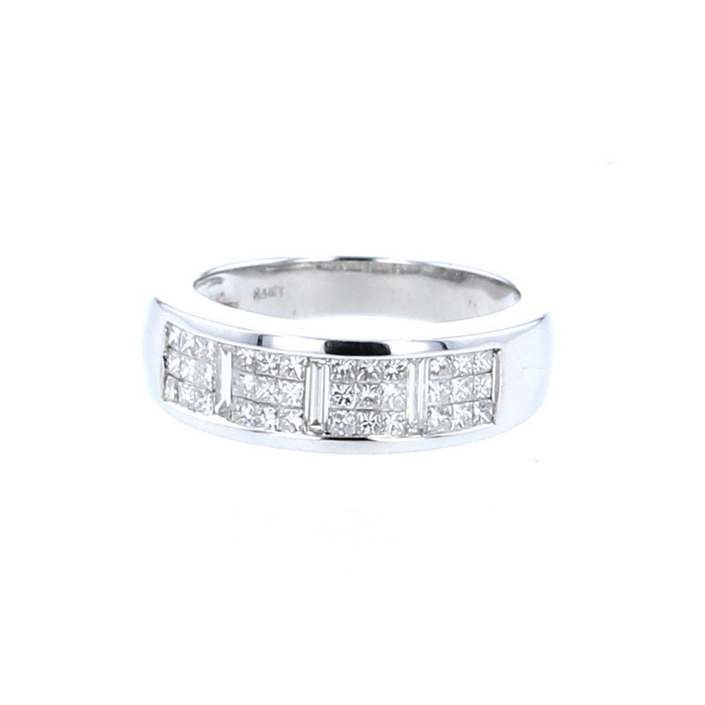 White Gold Wedding Band Diamond Ring