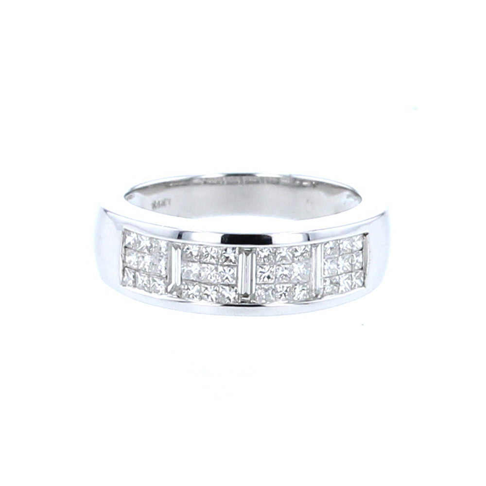 White Gold Wedding Band Diamond Ring